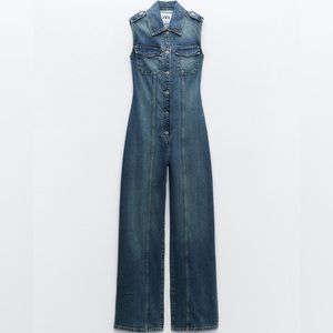 ZARA DENIM TRF JUMPSUIT